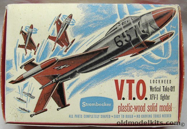 Strombecker 1/72 Lockheed VTO Vertical Take-Off XFV-1 Fighter, C50-89 plastic model kit